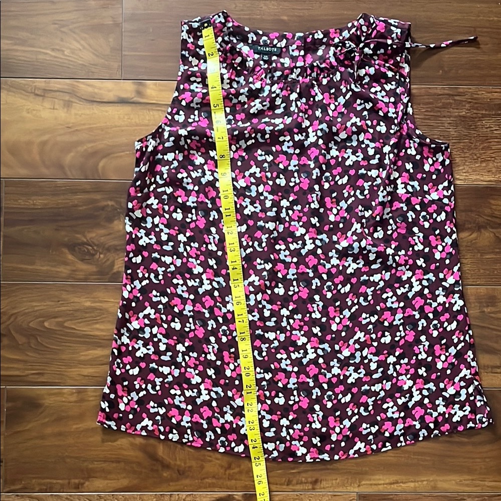 Talbots Pink/Black/White Patterned Sleeveless Top… - image 4
